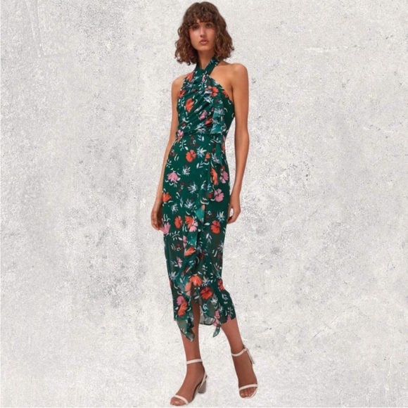C/Meo Collective Dress Green Floral XS Extra Small - Picture 1 of 14